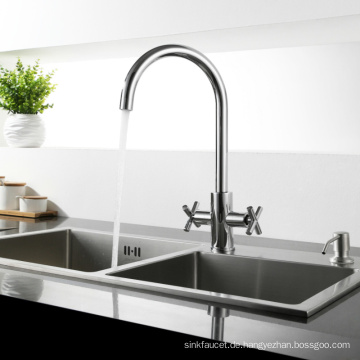 Zwei Handrad Swivel Kitchen Sink Tap